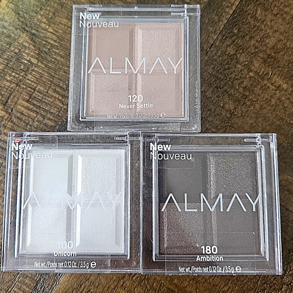 Almay Eyeshadow Set - Nude, White, Brown shimmers Bundle
